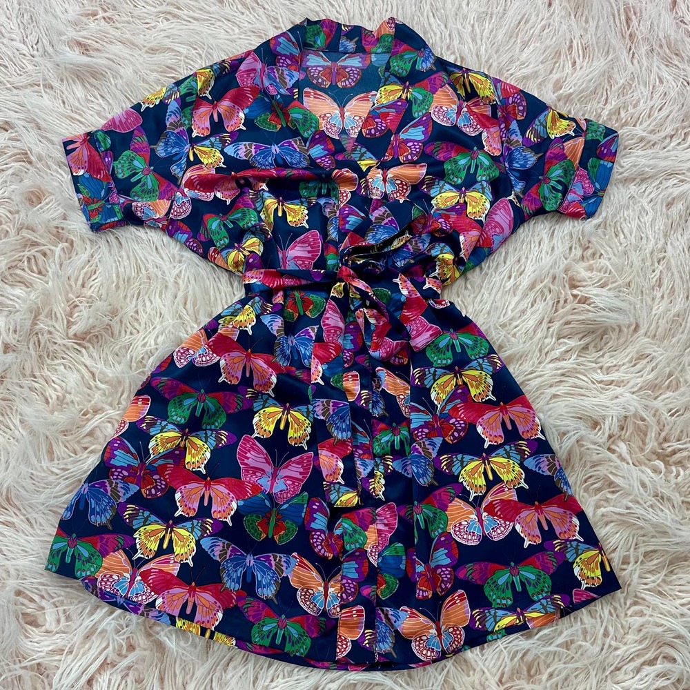 Woman's XL Vintage Butterfly House Dress